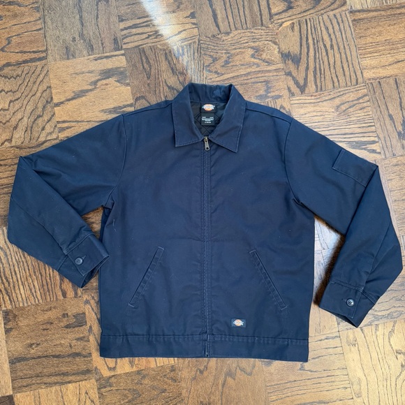 Dickies Eisenhower Insulated Jacket Dark Navy Blue Large Tall Good Condition - Picture 1 of 11